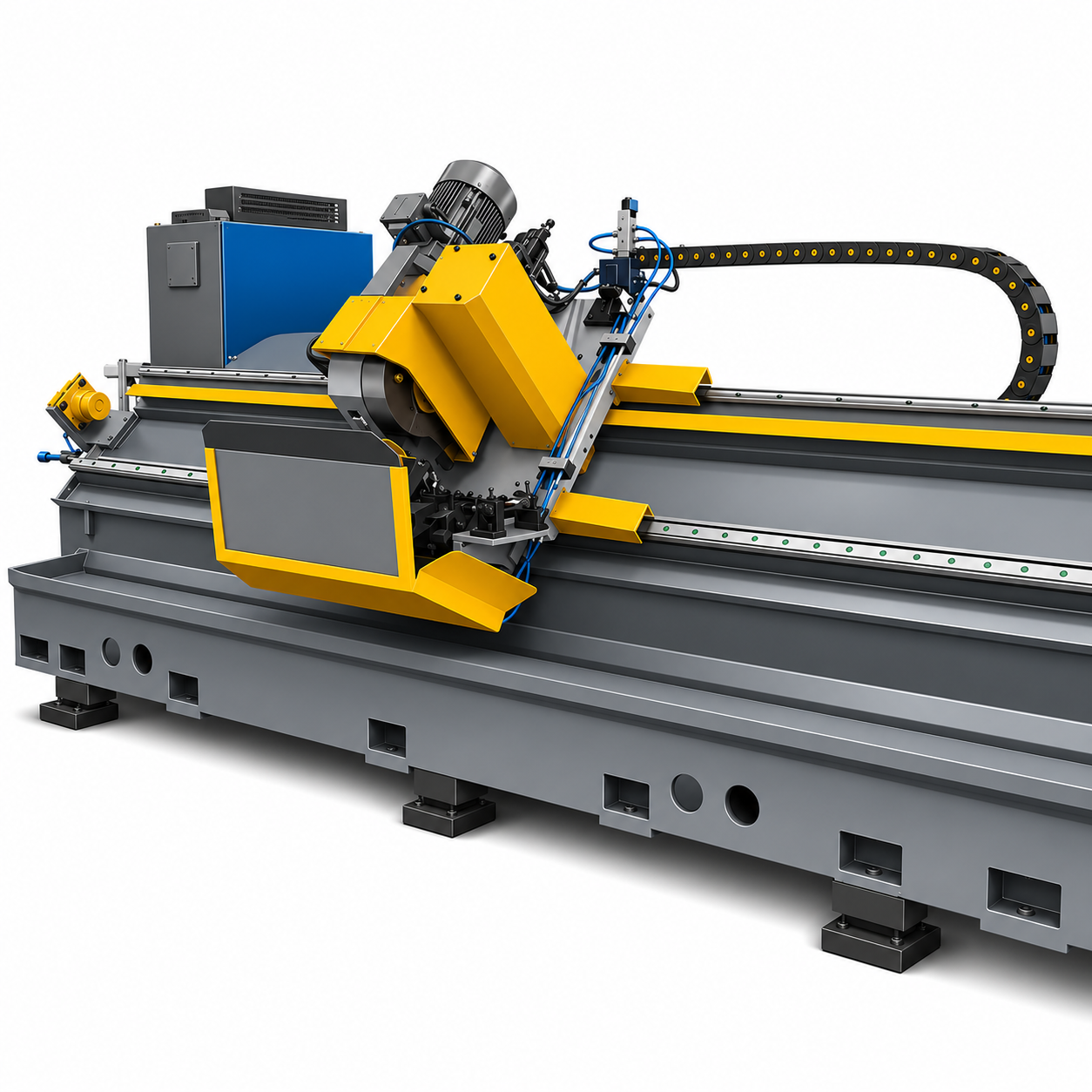 Flying saw cutting