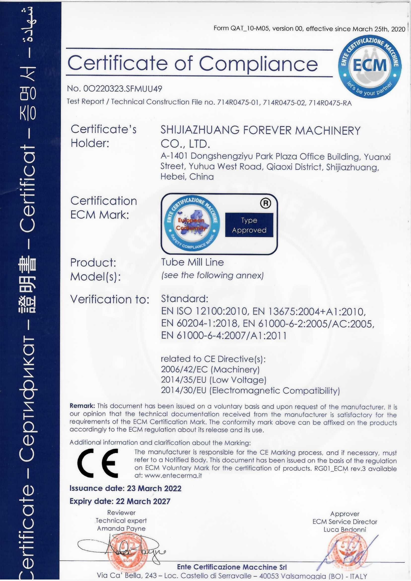 CE Certification 2022